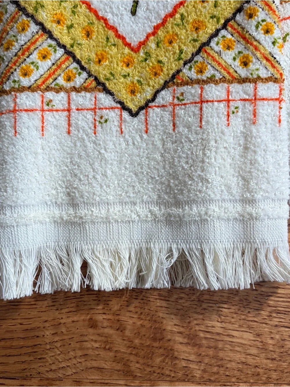 Vtg 70s Cannon Flower Kitchen Set Yellow 3 Dish Towels 1 Potholder Grannycore